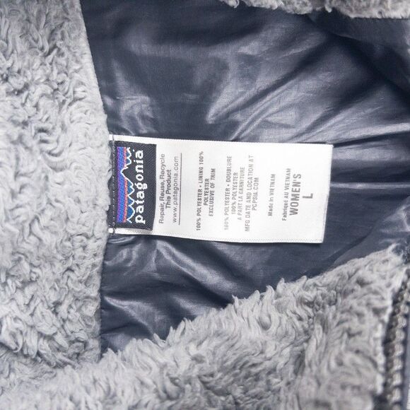 Patagonia Los Gatos Fleece Jacket Womens Large Teddy Zip Sherpa Fleece deep pile - Picture 6 of 8